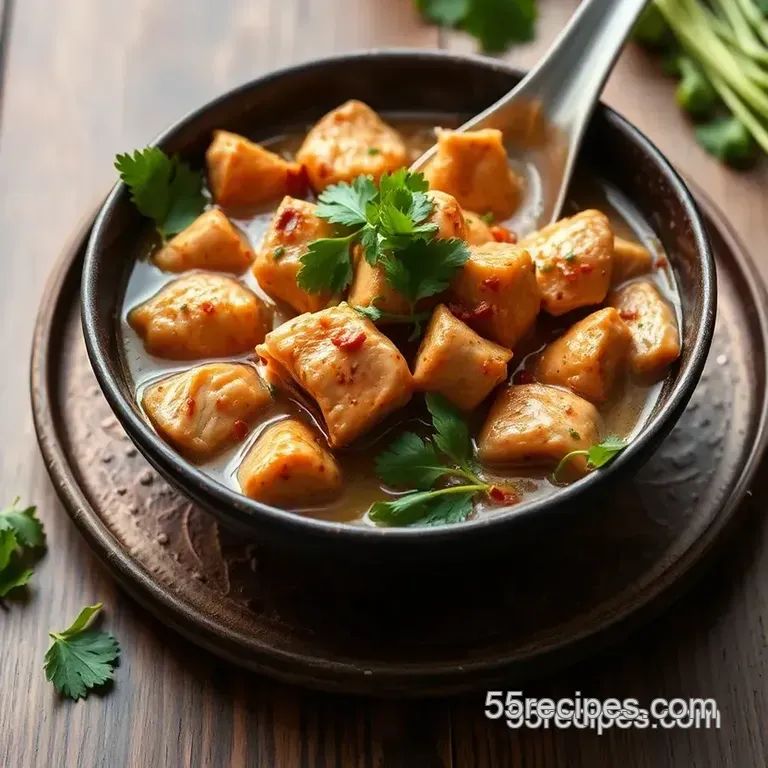 Quick Chicken Pho with Fresh Herbs presentation
