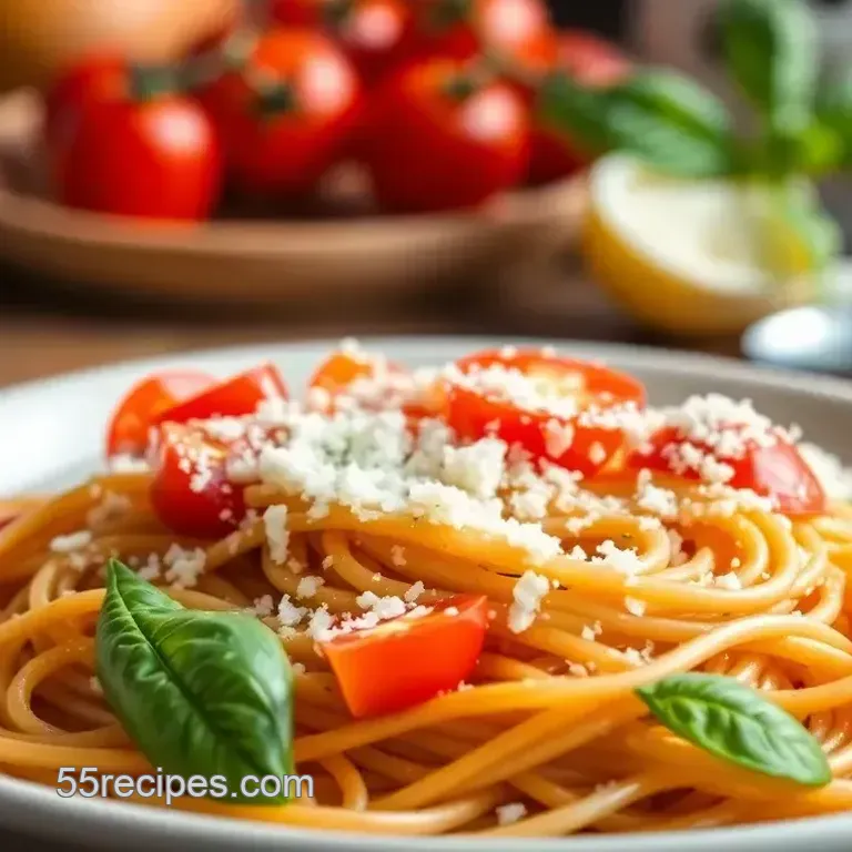 Quick Spaghetti with Fresh Tomatoes & Basil