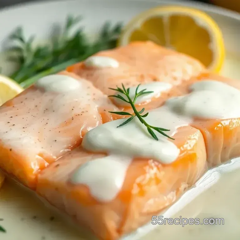 Refreshing Cold Poached Salmon with Lemon-Dill Sauce