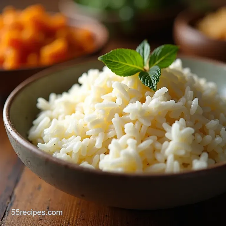 RestaurantQuality Fluffy White Rice Jasmine or Basmati presentation