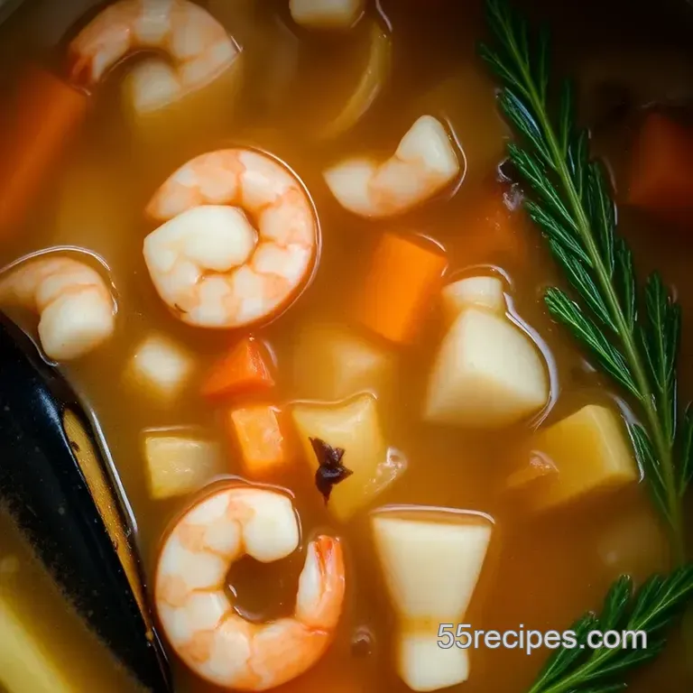 Rich and Flavorful Seafood Stock presentation