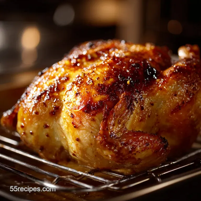 The Grand Roast Capon: Juicy Meat and Golden Herb Butter Perfection presentation