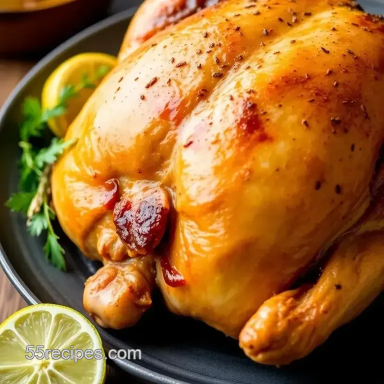 Easiest Roasted Spicy Chicken presentation