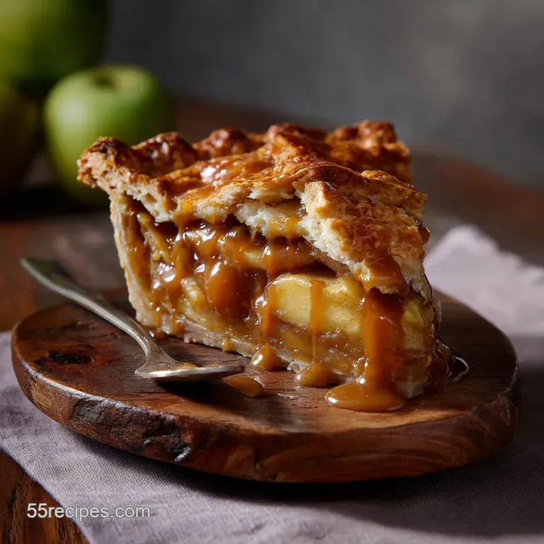 Caramel Apple Pie Recipe the Sticky Toffee Salted Classic presentation