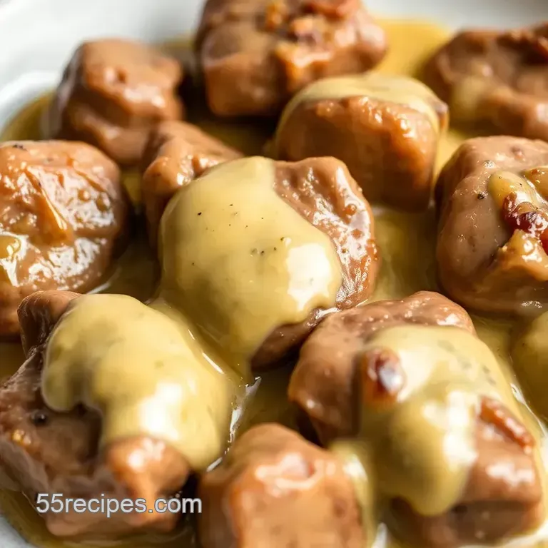 Sautéed Veal Kidneys in Creamy Mustard Sauce presentation
