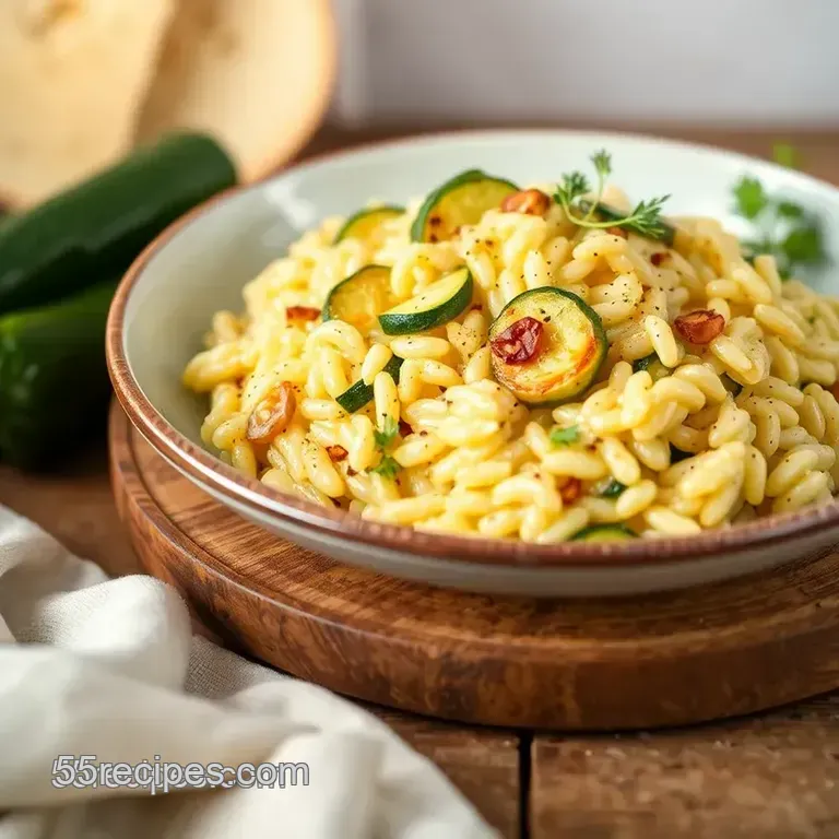 Saut&eacute;ed Zucchini Risotto | Creamy Delight presentation