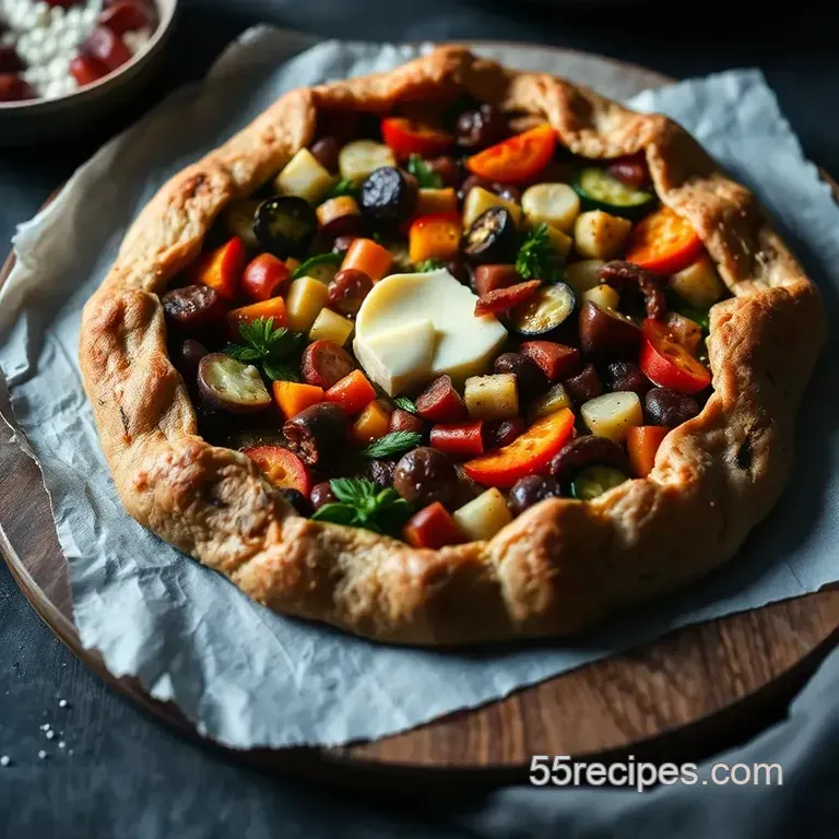 Savory Himalayan Tartary Buckwheat Galette with Seasonal Vegetables presentation
