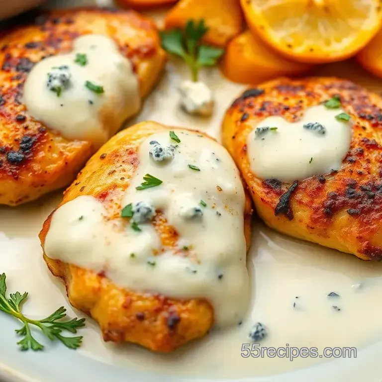Sear Blue Star Chicken with Creamy Garlic Herb Sauce