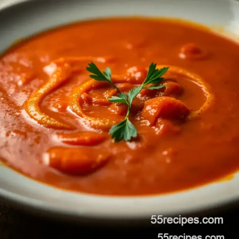 Seriously Good Roasted Tomato Soup presentation