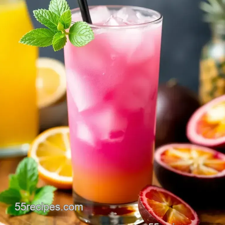 Shake Tiki Tiki Drink - Tropical Delight presentation