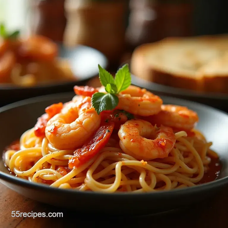 Shrimp Fra Diavolo a Devilishly Delicious Pasta presentation