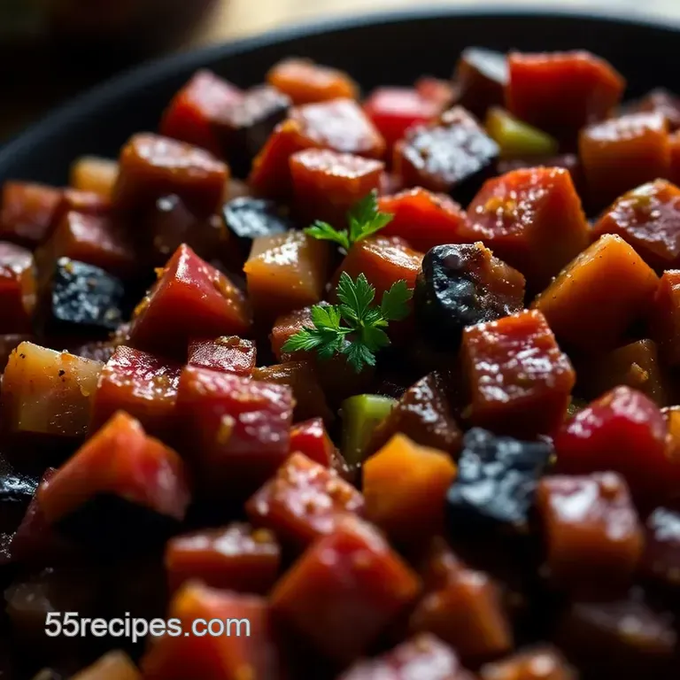 Sicilian Caponata Recipe presentation