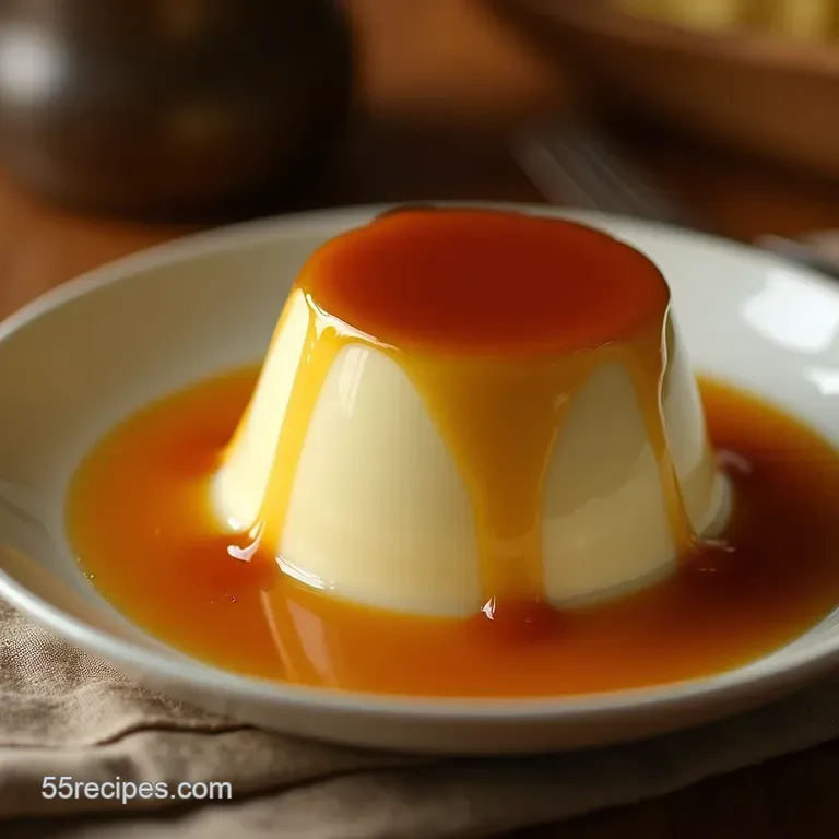 Silky Smooth Crème Caramel The Classic Vanilla Custard with Molten Amber Topping presentation