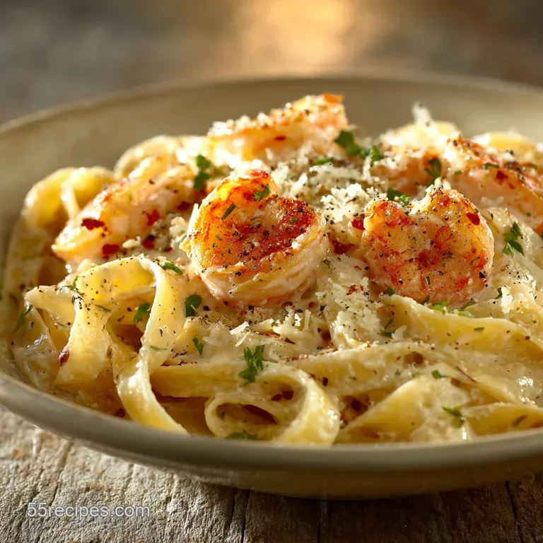 Shrimp Fettuccine Alfredo: the Silky 35-Minute Weeknight Meal presentation
