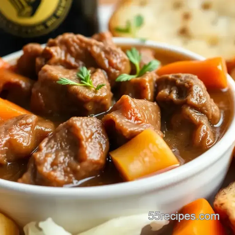 Simmered Beef Stew with Guinness Flavor