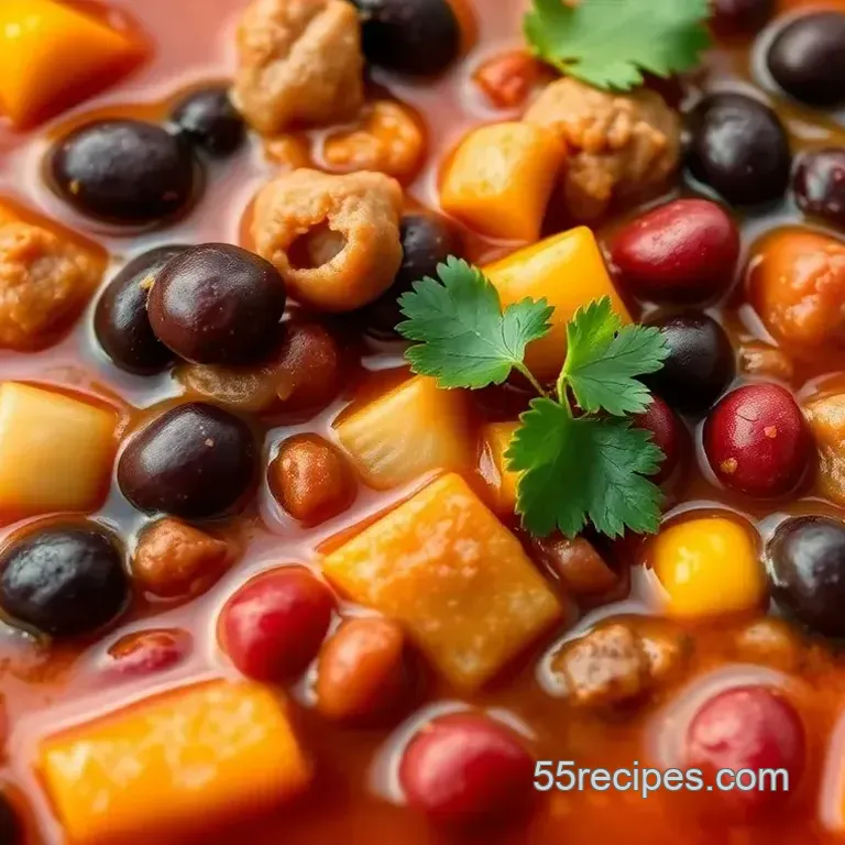Simmered Taco Soup with Flavorful Beans