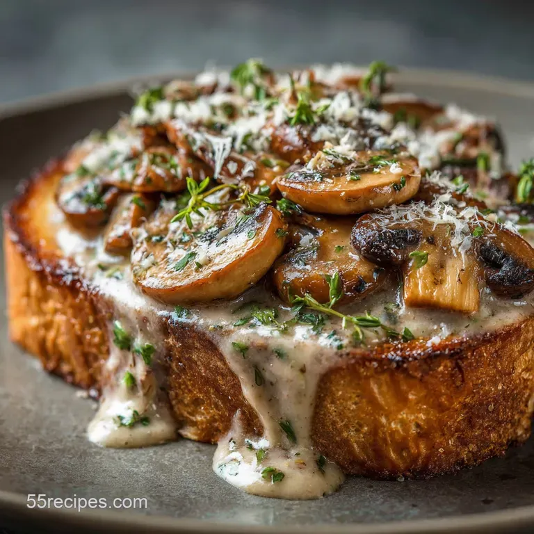Simple Mushroom Recipes: the Ultimate Chefs Butter-Braised Garlic Toast presentation