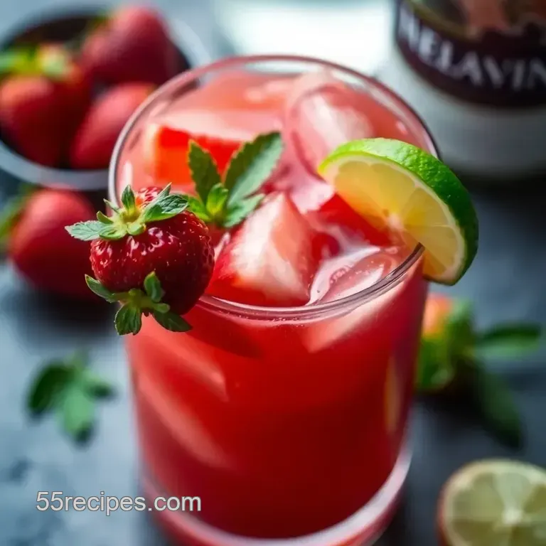 Sizzling Strawberry Bliss: the Spicy Strawberry Margarita presentation