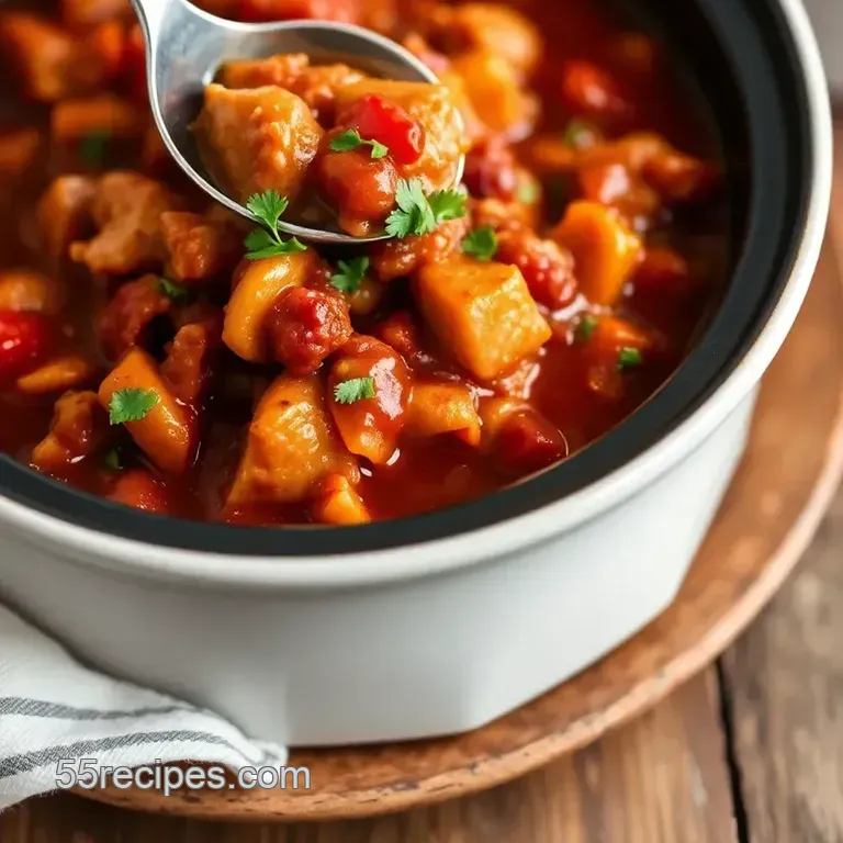 Slow Cooker Chicken Chili – Hearty & Flavorful presentation