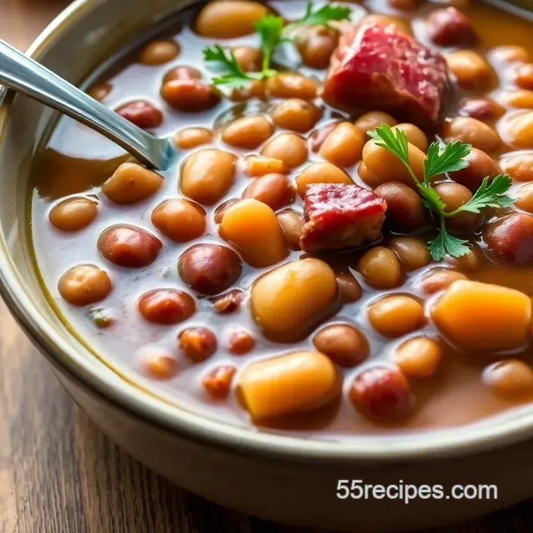 Slow-Simmer Hearty Bean Soup Delight presentation