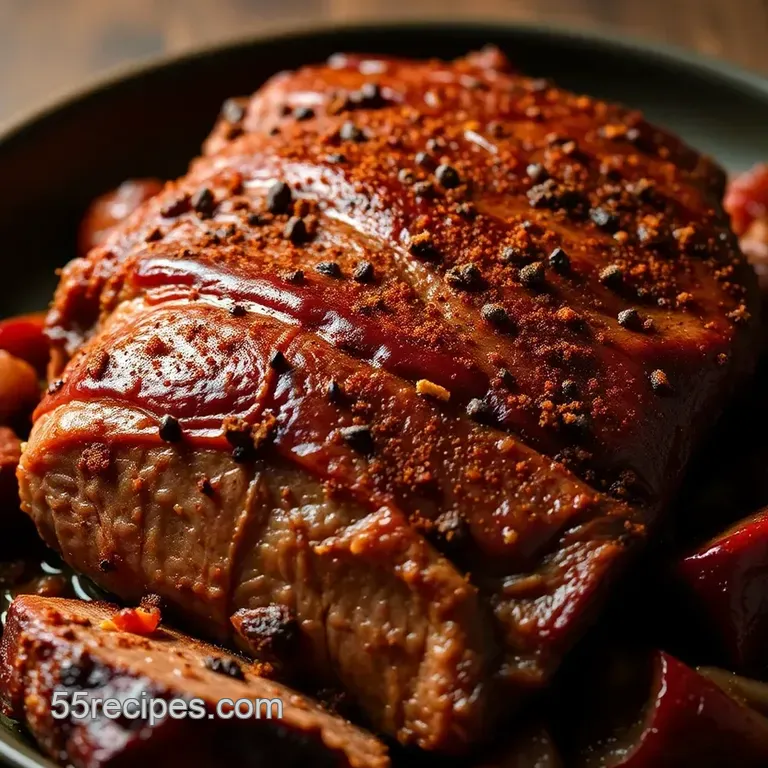 Smoky Spiced Fatty Brisket: A Flavorful Barbecue Delight presentation