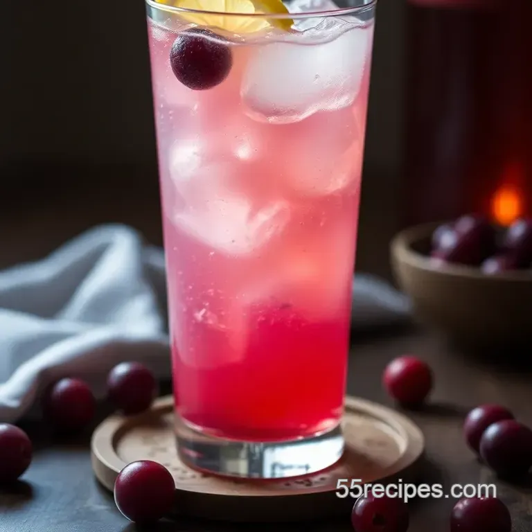 Sparkling Sloe Gin Fizz Cocktail: a Bubbly British Classic presentation
