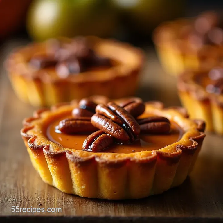Autumn Gold Individual Spiced Sweet Potato Pecan Tarts presentation