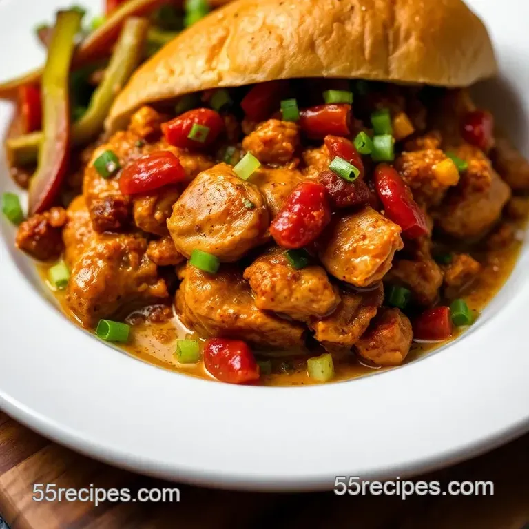 Spicy Chipotle Chicken Sandwich with Avocado Crema presentation