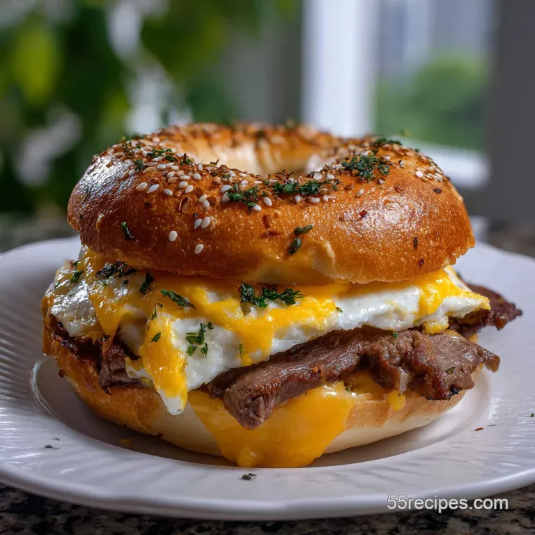Easy Steak Egg and Cheese Bagel Recipe