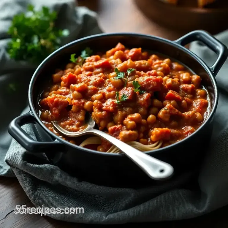 Stovetop Lentil Bolognese presentation