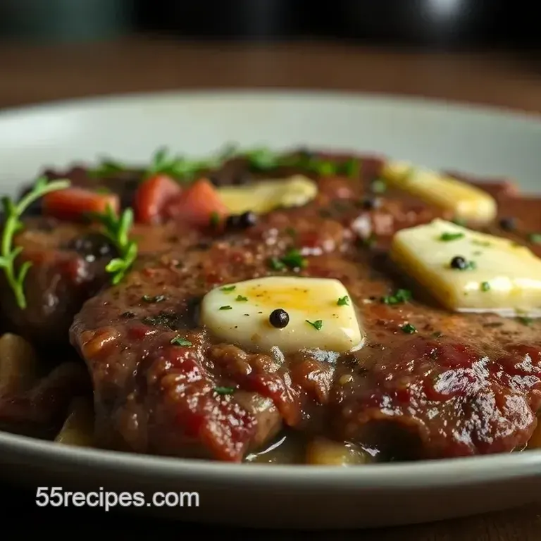 Succulent Shell Steak with Garlic Herb Butter