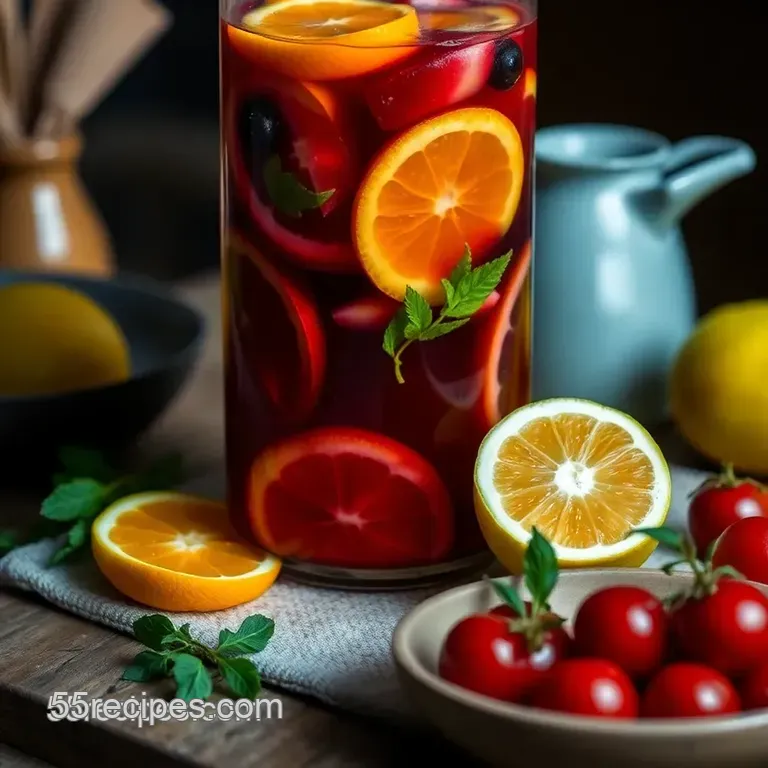 Sunset Sangria Pitcher presentation