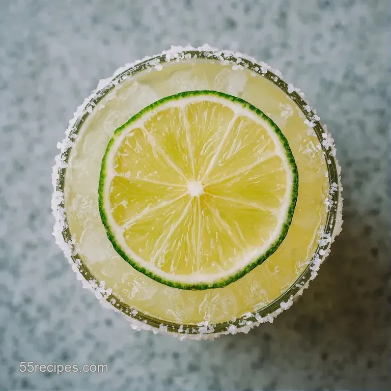 A trio of crystal shot glasses with bright citrus liquid resting on a dark slate platter with lemon slices.