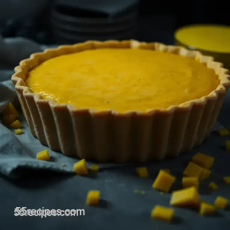 Sweet and Spicy Indian Mango Pie presentation