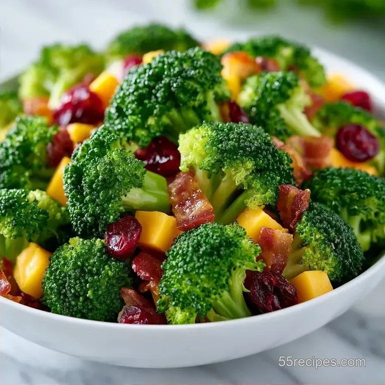 Sweet Cranberry Broccoli Salad with Bacon