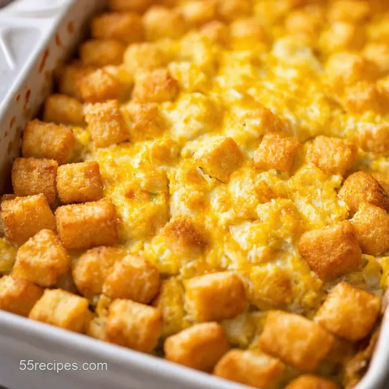 Tater Tot Breakfast Casserole a Morning Masterpiece presentation