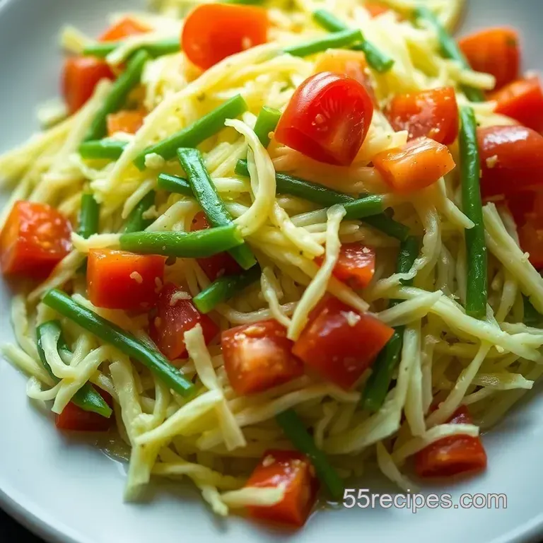 Thai Papaya Salad Recipe (Som Tum) presentation