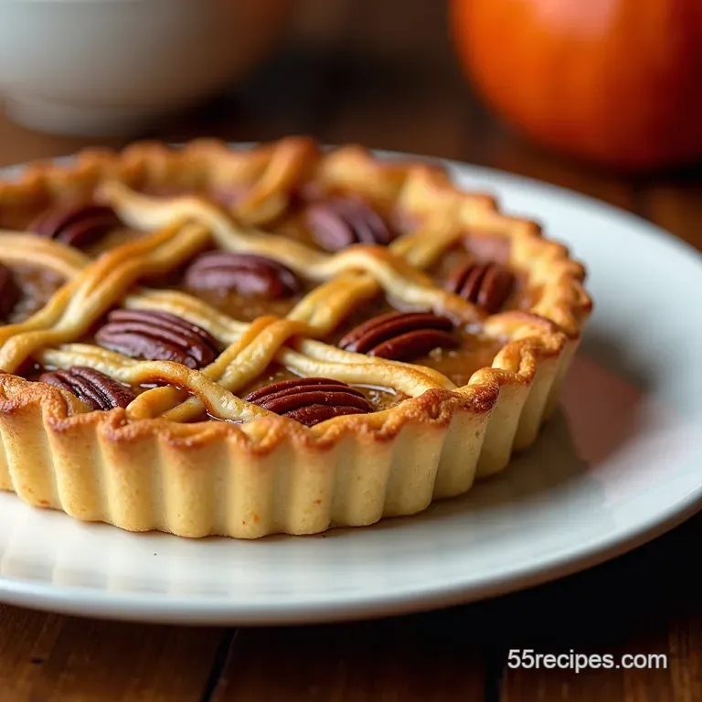 The Golden Spiced MaplePecan Lattice Tart