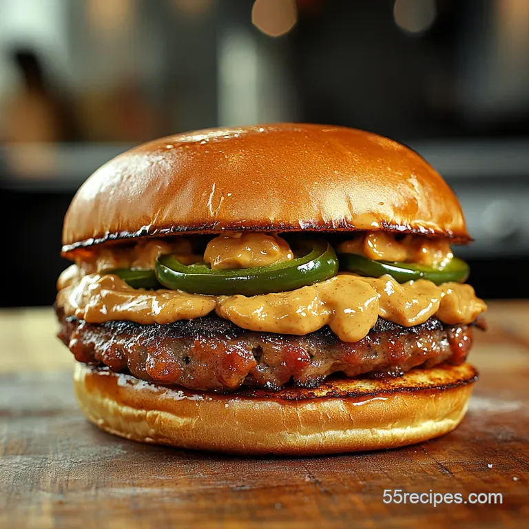 The Heartbreak Hotel Burger Bacon Jalapeño Savoury Peanut Butter Smash