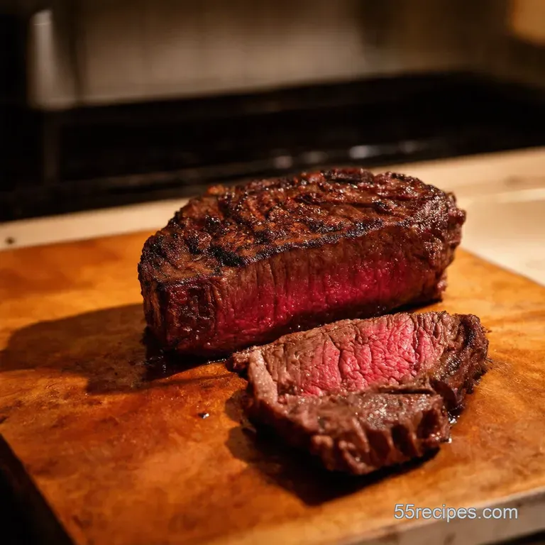 The Perfect Panseared Tbone Steak with Garlic Herb Butter presentation