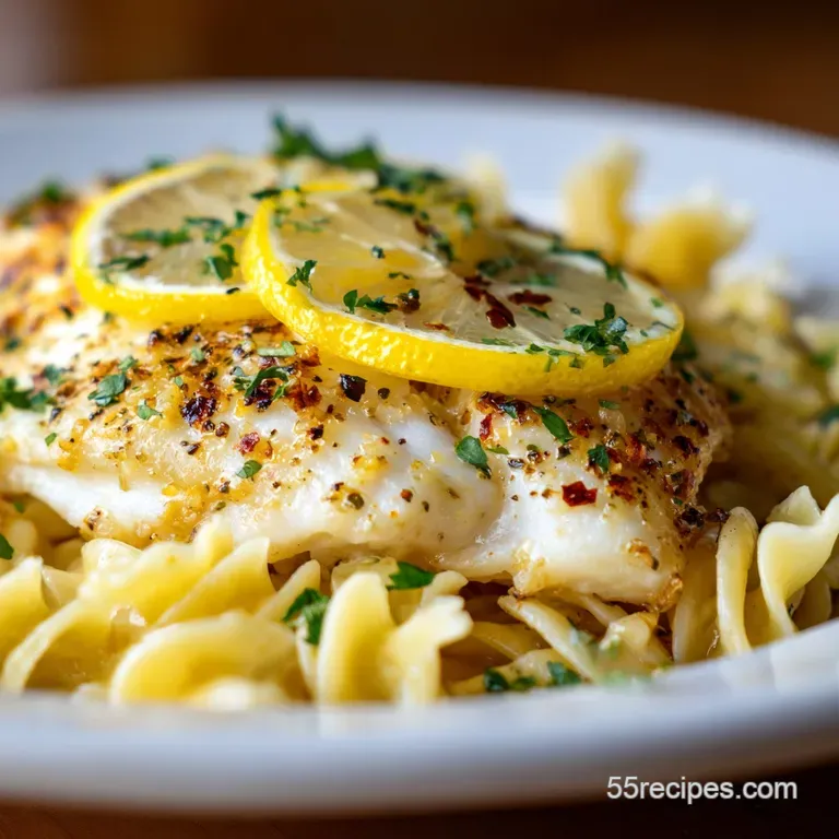 Tilapia and Pasta: Zesty Pan Sauce