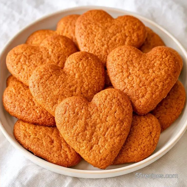 Traditional German Heart Cookies with Honey