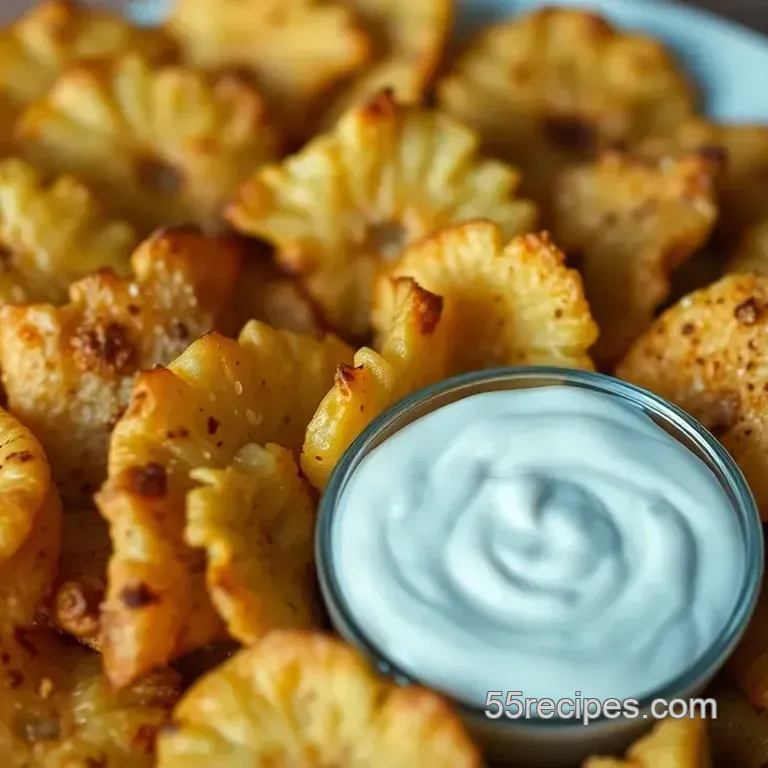 Tropical Pineapple Chips with Coconut Cream Dip