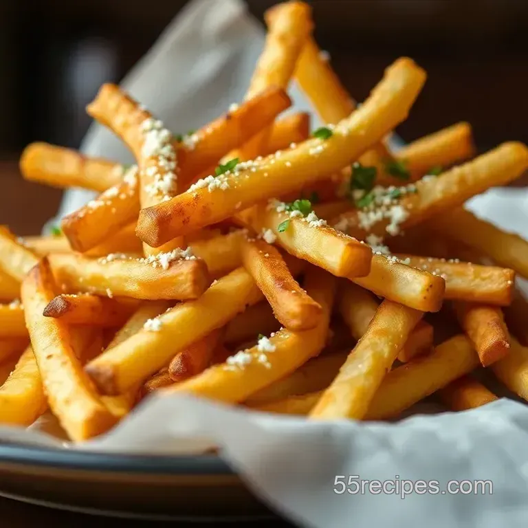 Truffle Infused Steak Fries with Parmesan & Herbs