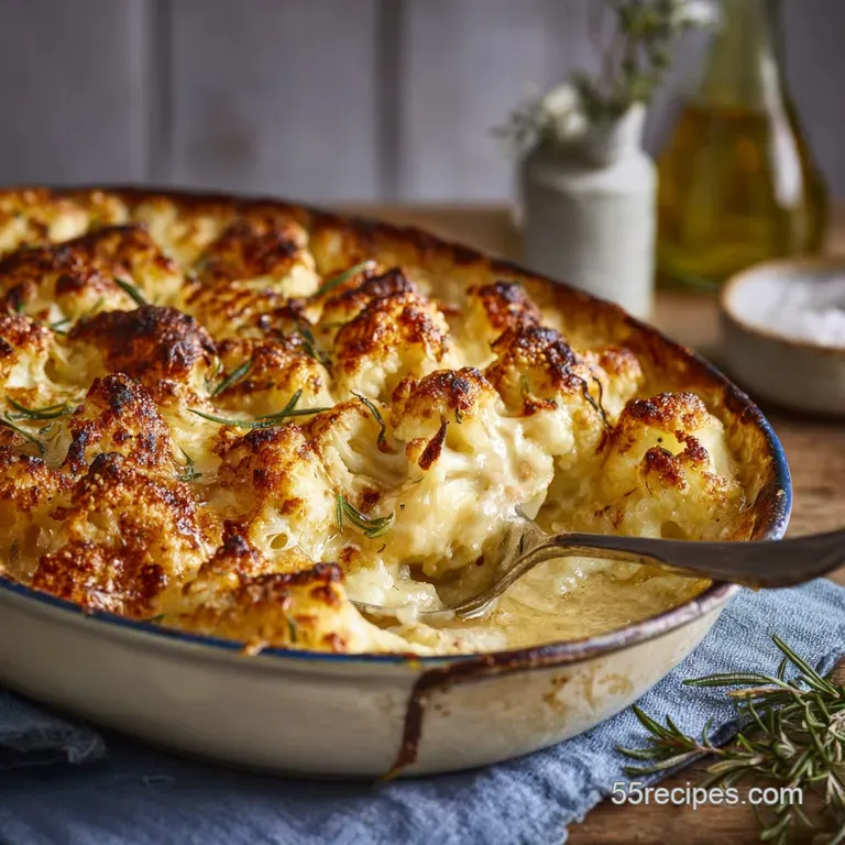 The Ultimate Creamy ThreeCheese Cauliflower Gratin