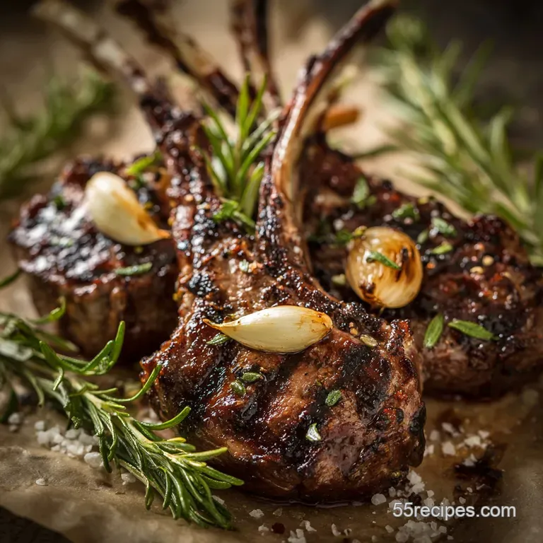 The Ultimate Grilled Lamb Chops with GarlicRosemary Crust