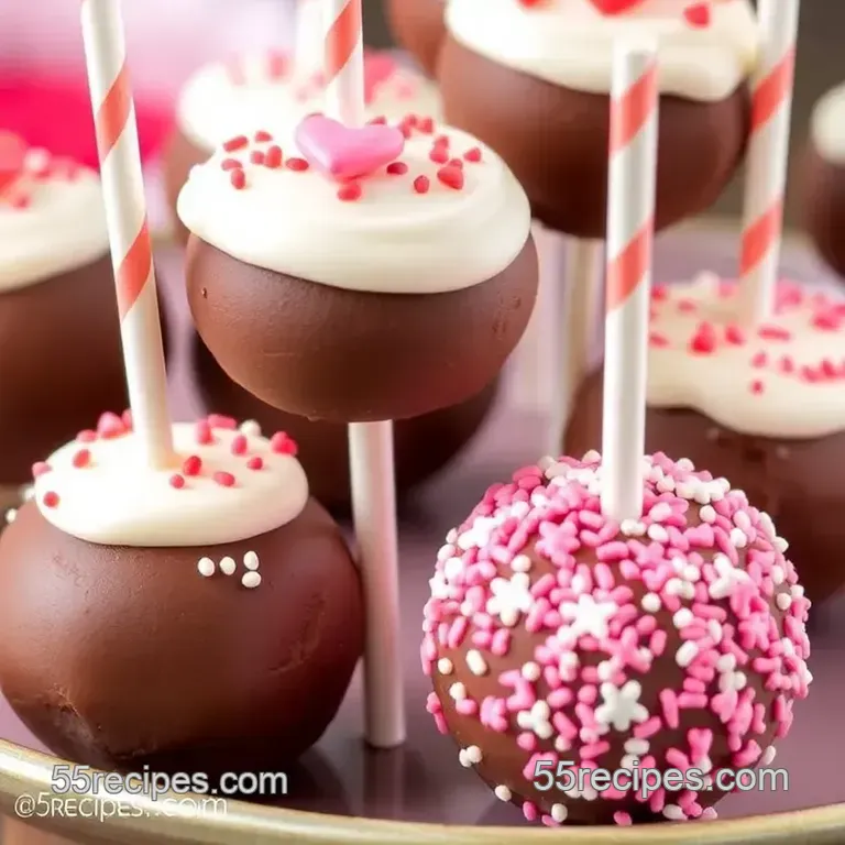 Valentine' s Day Cake Pops presentation