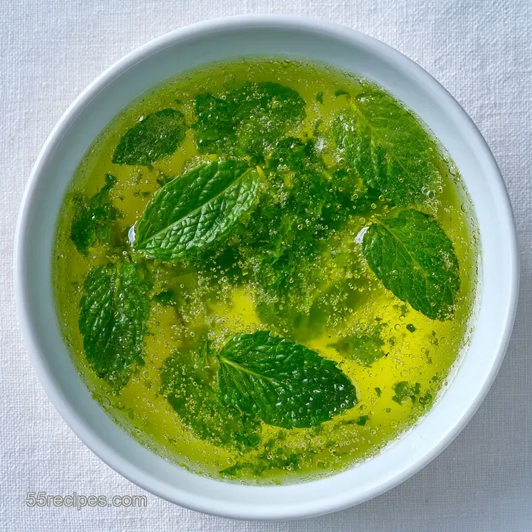 Tall flutes of bright green liquid with floating ice cubes and condensation droplets on a minimalist white surface.
