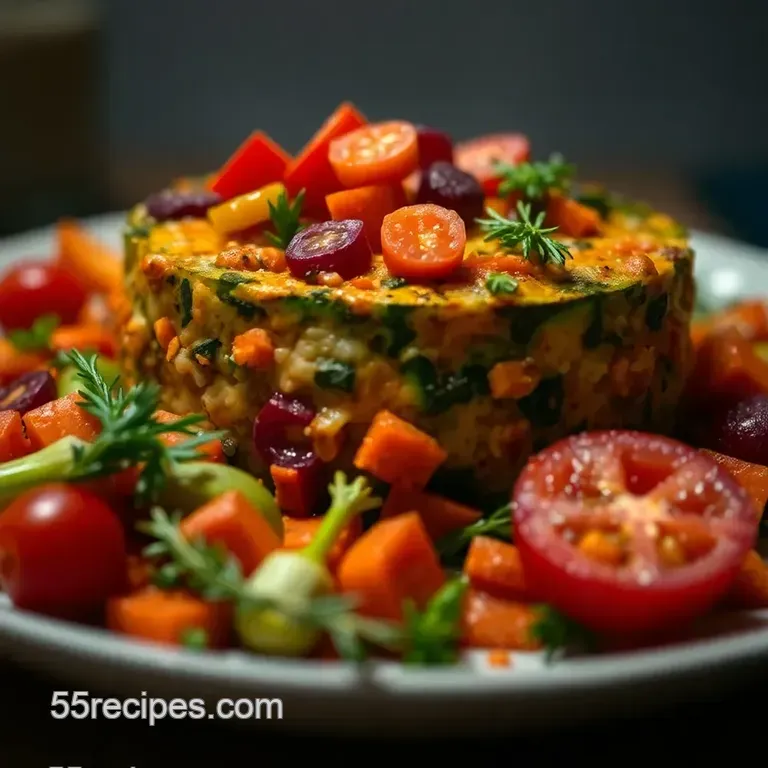 Vibrant Seasonal Veggie Terrine presentation