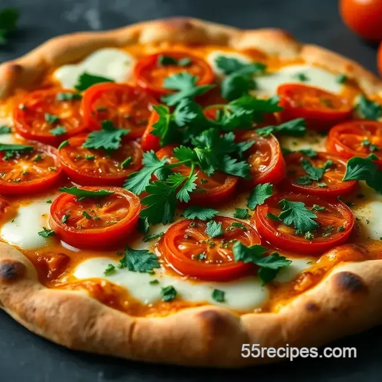 Vibrant Sweet Tomatoes & Chimichurri Pizza: A Fusion Delight